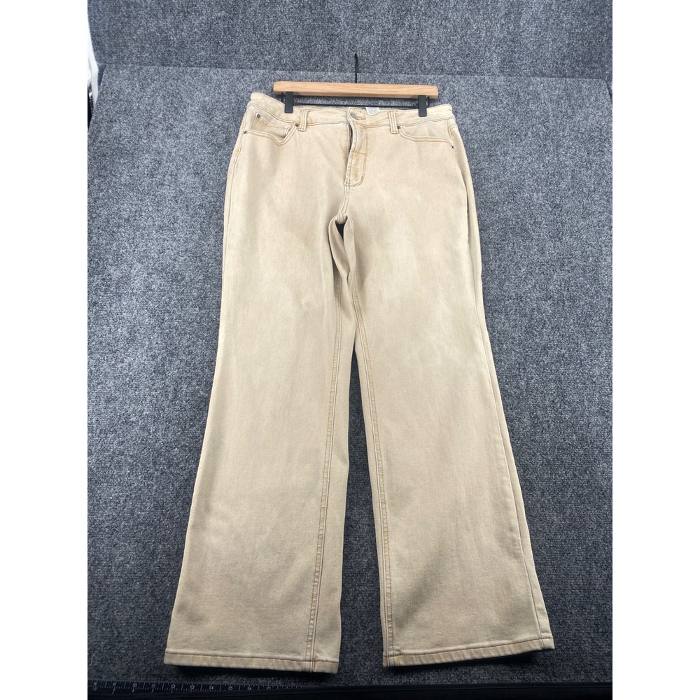 Time and Tru High Rise Bootcut Jeans Womens 16 Brown Tan Stretch Denim TT3013014